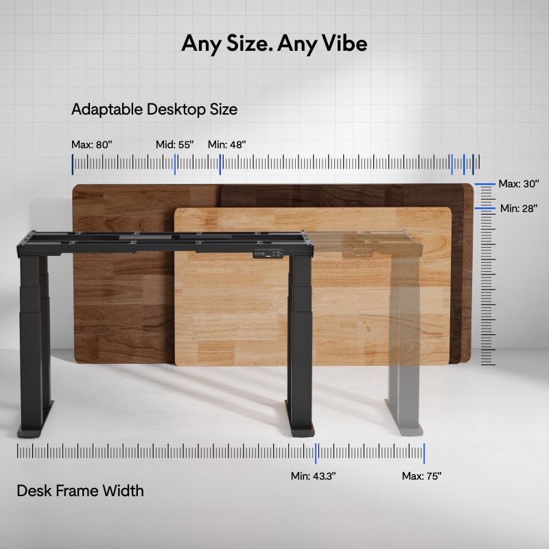 Premium 4-Leg Standing Desk E7 Plus Max|FlexiSpot Height
